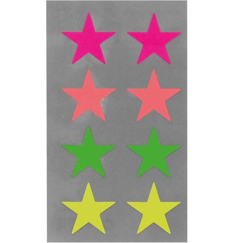 Paper Poetry Sticker Sterne neon 4 Blatt von Rico Design