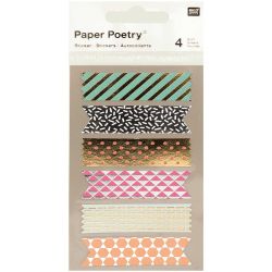 Paper Poetry Sticker Tapes metallic 4 Bogen Paper Poetry Sticker Tapes metallic 4 Bogen von Rico Design