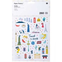 Paper Poetry Sticker Travel the World 260 Stück von Rico Design