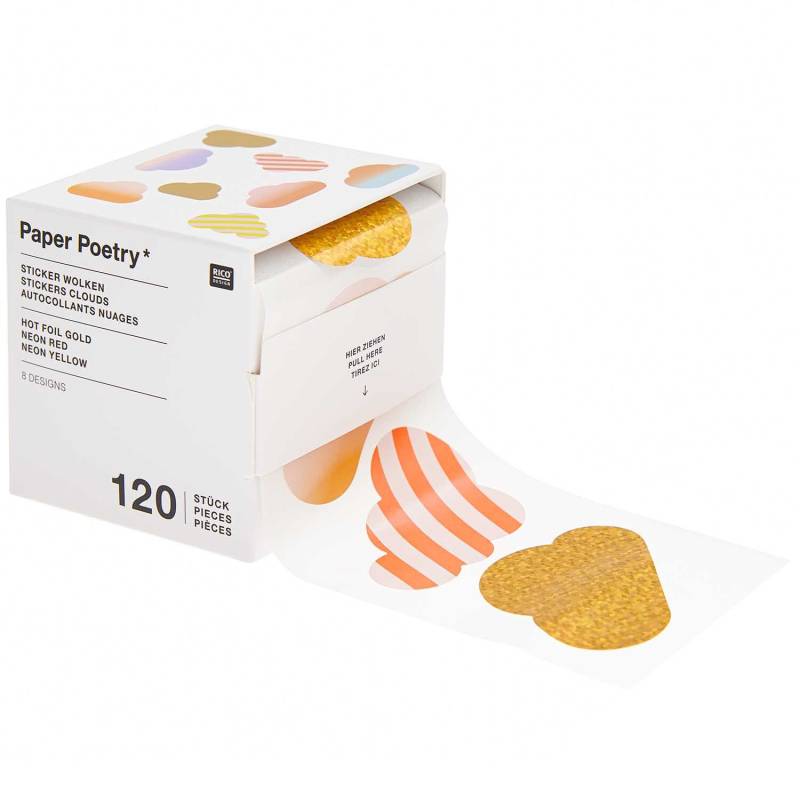 Rico Design Paper Poetry Sticker Wolken 5,5cm 120 Stück auf der Rolle Rico Design Paper Poetry Sticker Wolken 5,5cm 120 Stück auf der Rolle von Rico Design