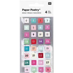 Paper Poetry Sticker Zahlen 0-31 128 Stück von Rico Design