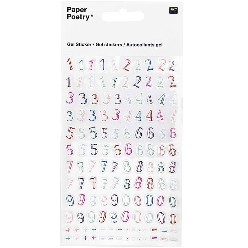 Paper Poetry Sticker Zahlen graffity mehrfarbig von Rico Design