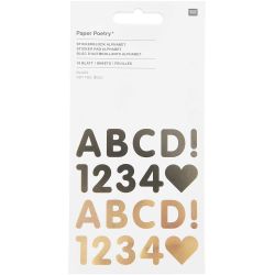 Paper Poetry Stickerblock Alphabet 16 Blatt von Rico Design