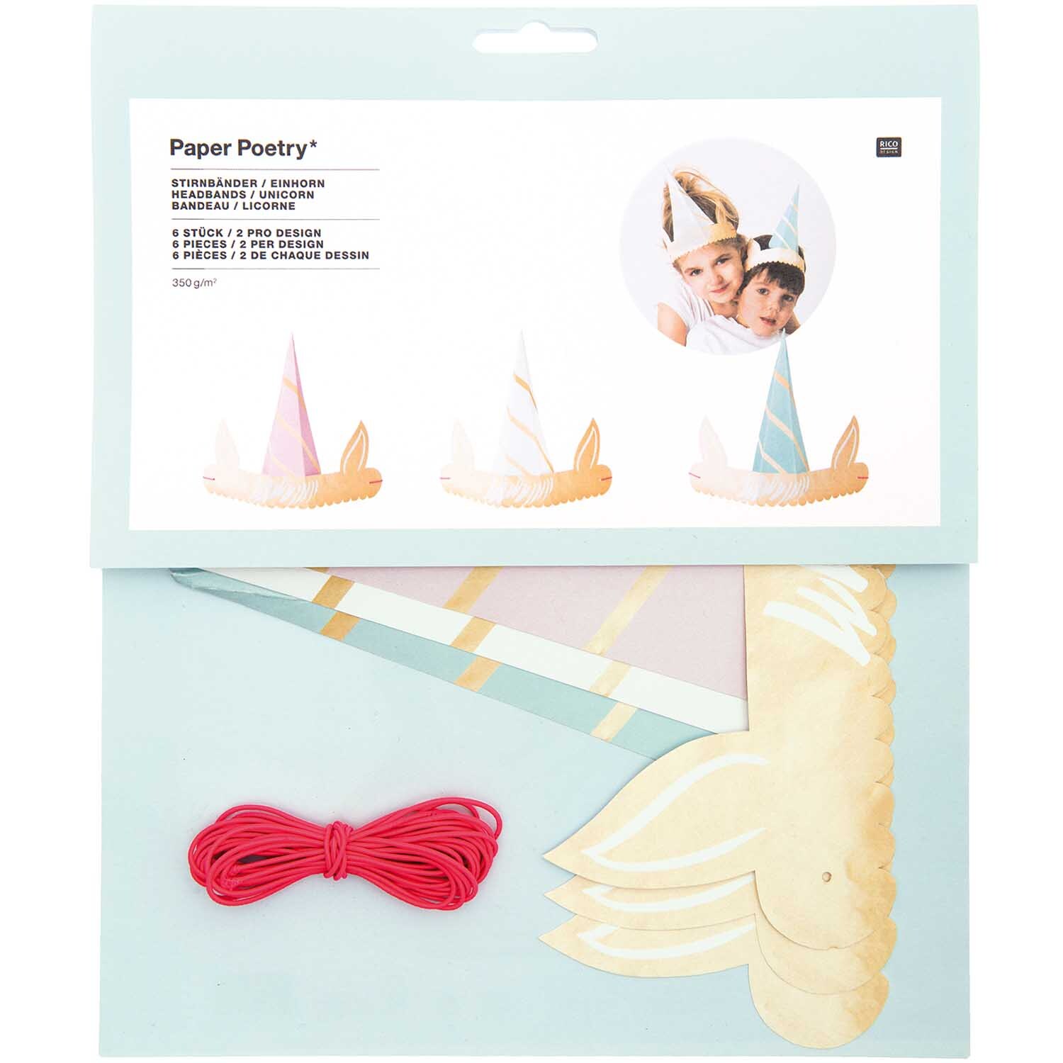 Paper Poetry Stirnbänder Einhorn 6 Stück Paper Poetry Stirnbänder Einhorn 6 Stück von Rico Design