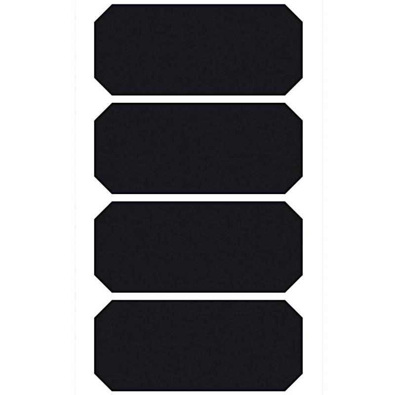 Paper Poetry Tafelfolien Sticker Etiketten schwarz 4 Stück von Rico Design