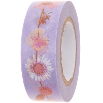 Paper Poetry Tape Blumenranke flieder 1,5cm 10m von Rico Design