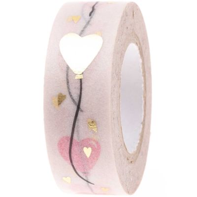 Paper Poetry Tape Herzluftballons puder-gold 1,5cm 10m Paper Poetry Tape Herzluftballons puder-gold 1,5cm 10m von Rico Design