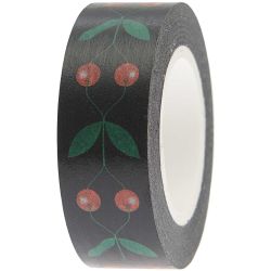Paper Poetry Tape Kirschen schwarz 15mm 10m Paper Poetry Tape Kirschen schwarz 15mm 10m von Rico Design