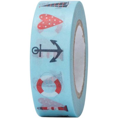 Paper Poetry Tape Maritim 15mm 10m Paper Poetry Tape Maritim 15mm 10m von Rico Design
