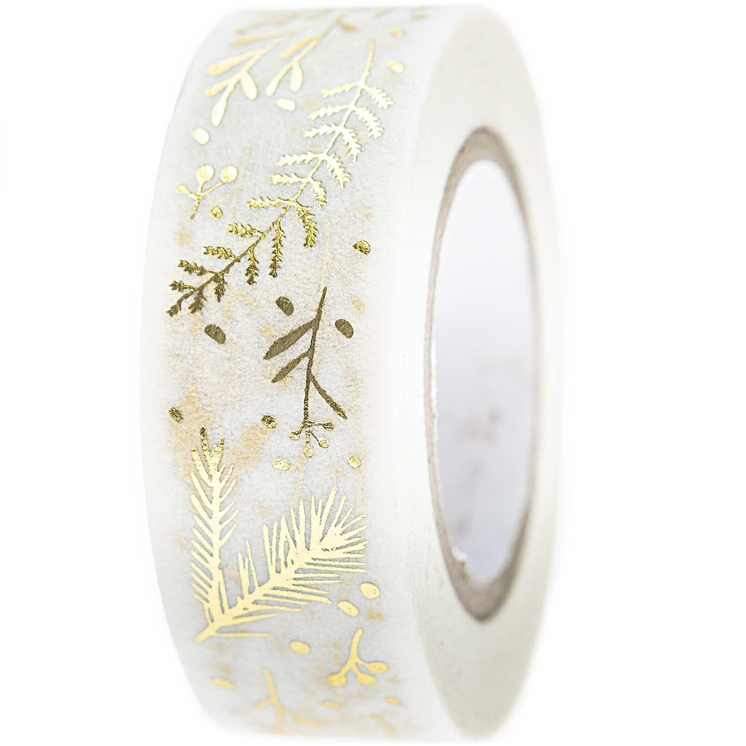 Paper Poetry Tape Nostalgic Christmas Zweige weiß-gold 1,5cm 10m Paper Poetry Tape Nostalgic Christmas Zweige weiß-gold 1,5cm 10m von Rico Design