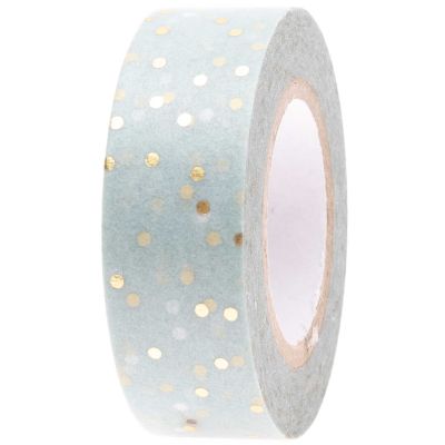 Paper Poetry Tape Punkte mint-gold 1,5cm 10m Paper Poetry Tape Punkte mint-gold 1,5cm 10m von Rico Design