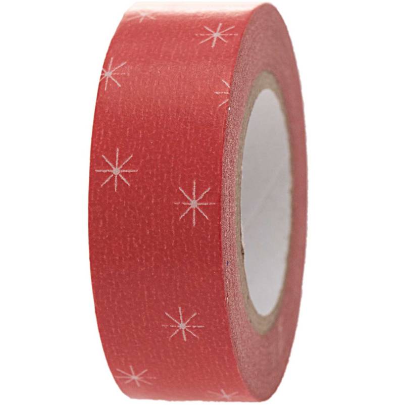 Paper Poetry Tape Schneeflocken rot 1,5cm 10m Paper Poetry Tape Schneeflocken rot 1,5cm 10m von Rico Design