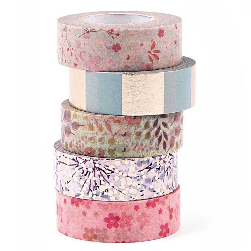 Paper Poetry Tape Set  Bouquet Sauvage 1,5cm 10m 5 Stück von Rico Design