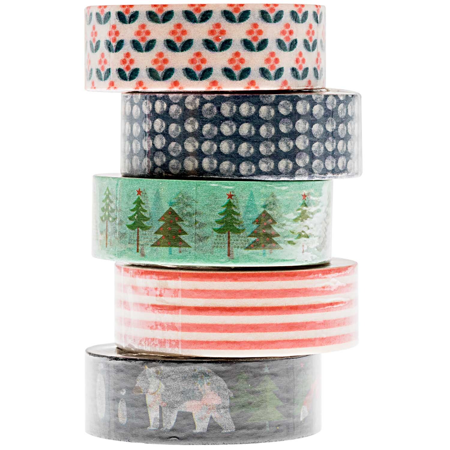 Paper Poetry Tape Set Winterwald blau-rot 1,5cm 10m 5 Stück Paper Poetry Tape Set Winterwald blau-rot 1,5cm 10m 5 Stück von Rico Design