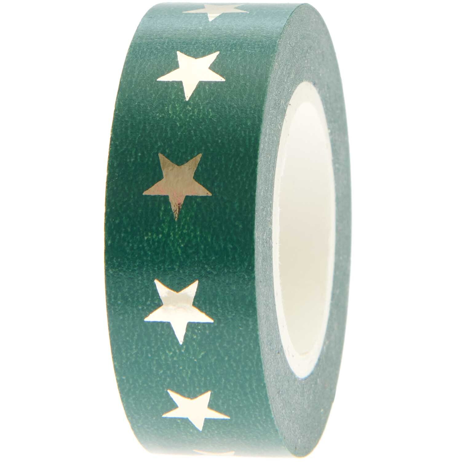 Paper Poetry Tape Sterne grün-gold 1,5cm 10m Paper Poetry Tape Sterne grün-gold 1,5cm 10m von Rico Design