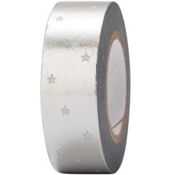 Paper Poetry Tape Sterne silber 15mm 10m Hot Foil Paper Poetry Tape Sterne silber 15mm 10m Hot Foil von Rico Design