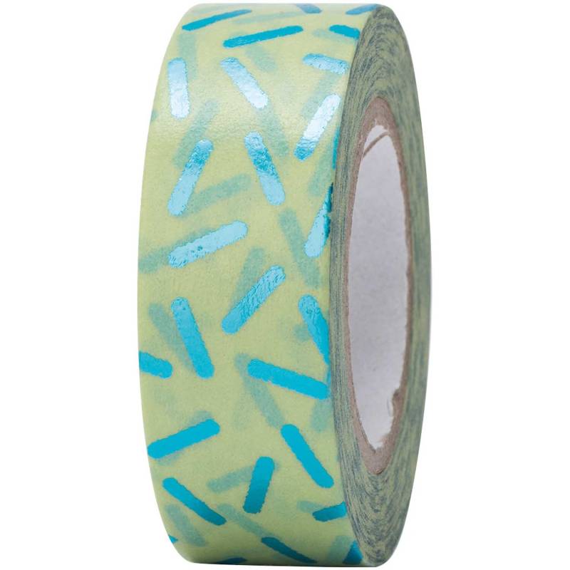 Paper Poetry Tape Stracciatella türkis 15mm 10m Hot Foil von Rico Design