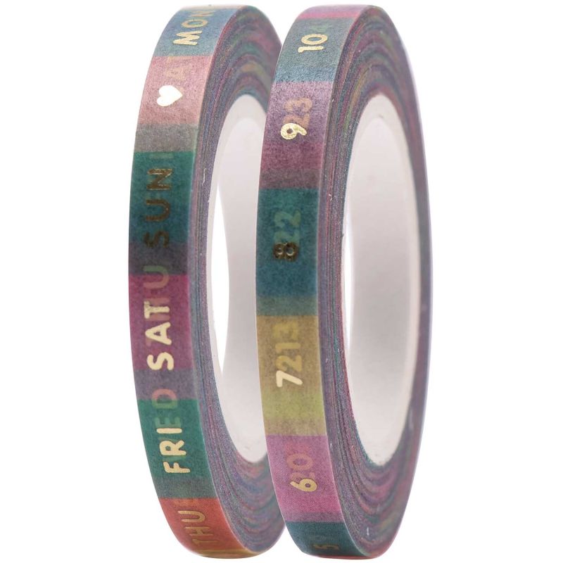 Paper Poetry Tapes Wochentage & Datum pastell 5mm 10m 2 Stück Paper Poetry Tapes Wochentage & Datum pastell 5mm 10m 2 Stück von Rico Design