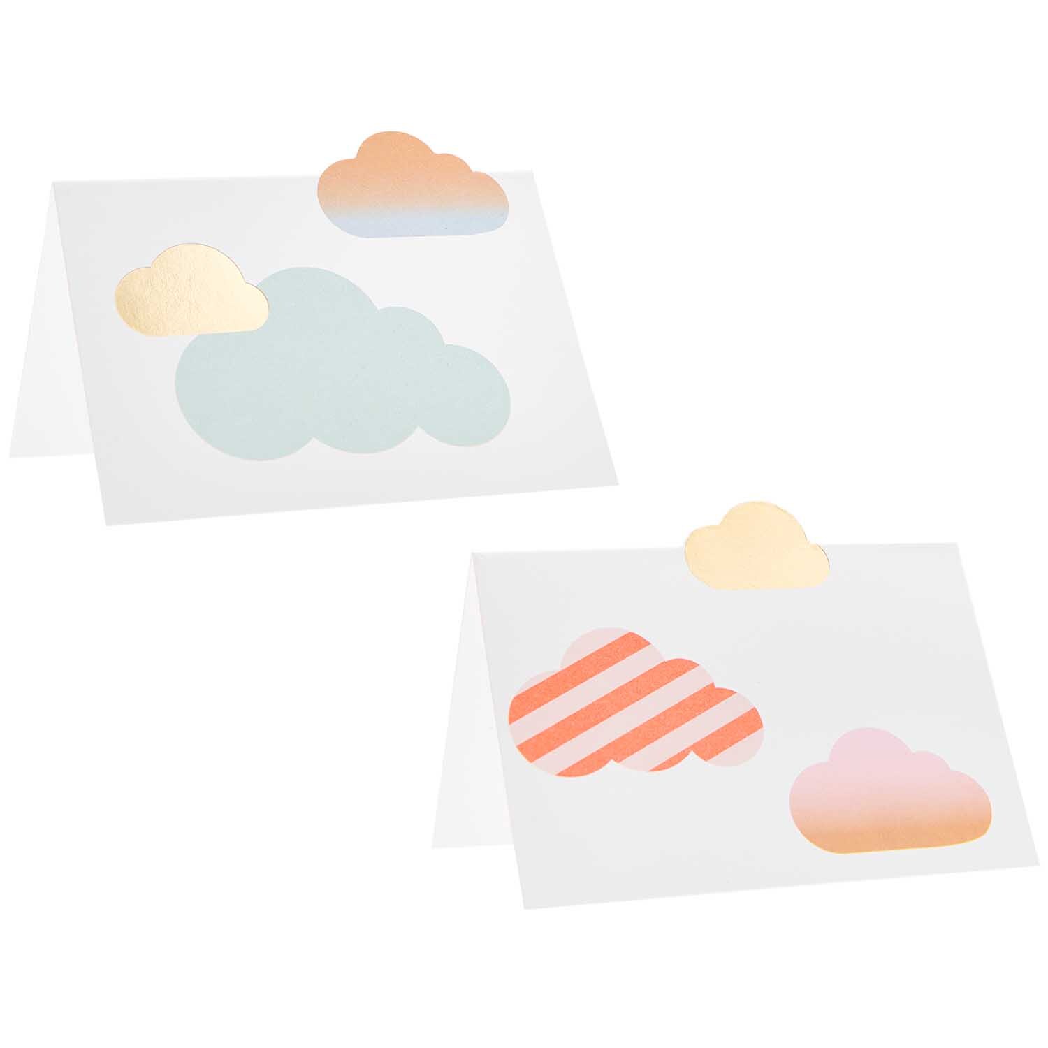 Paper Poetry Tischkarten Wolken 9x12,6cm 8 Stück von Rico Design