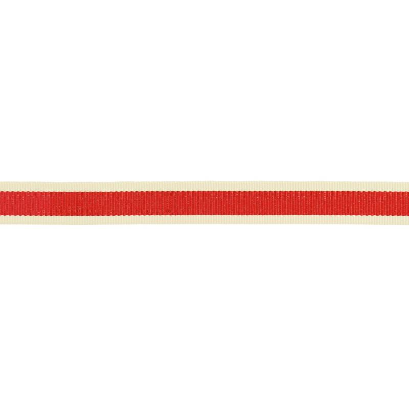 Paper Poetry Webband Duo Streifen Rot/Creme von Rico Design