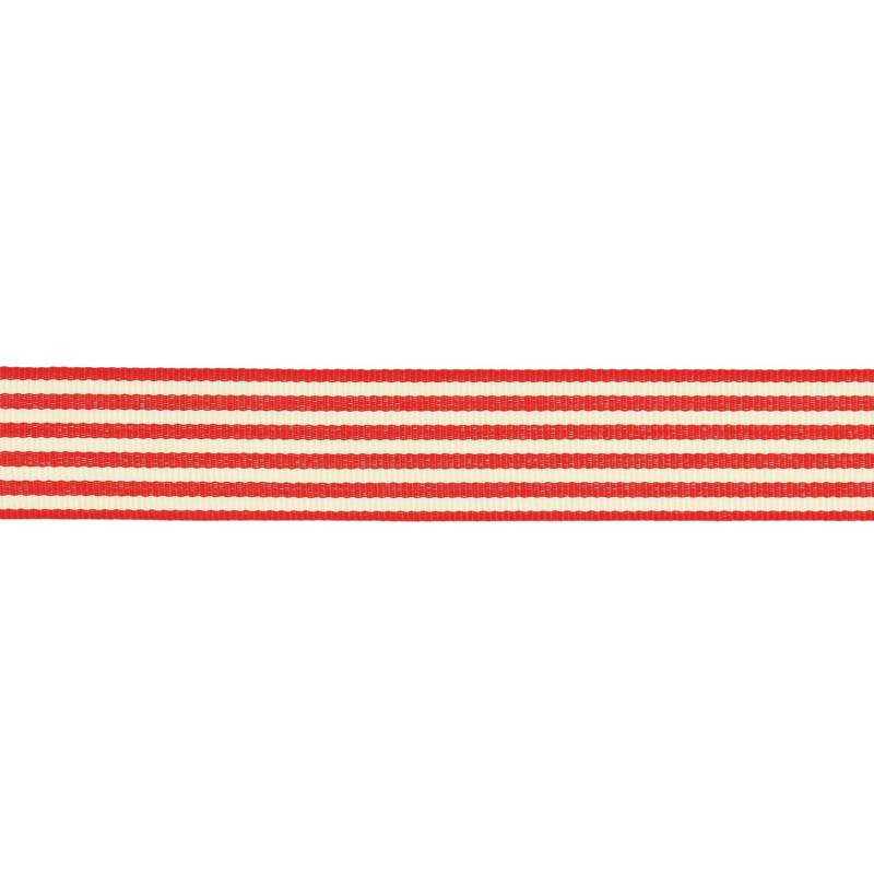Paper Poetry Webband Duo Streifen Rot/Creme von Rico Design