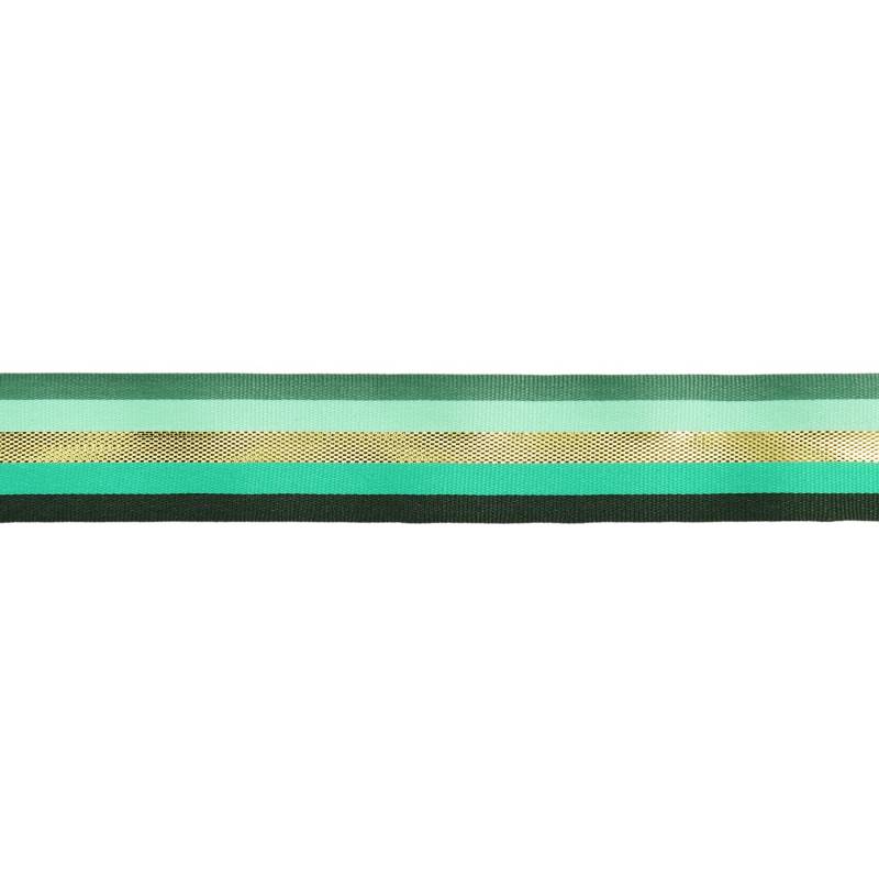 Paper Poetry Webband Multi Streifen Grün/Gold von Rico Design