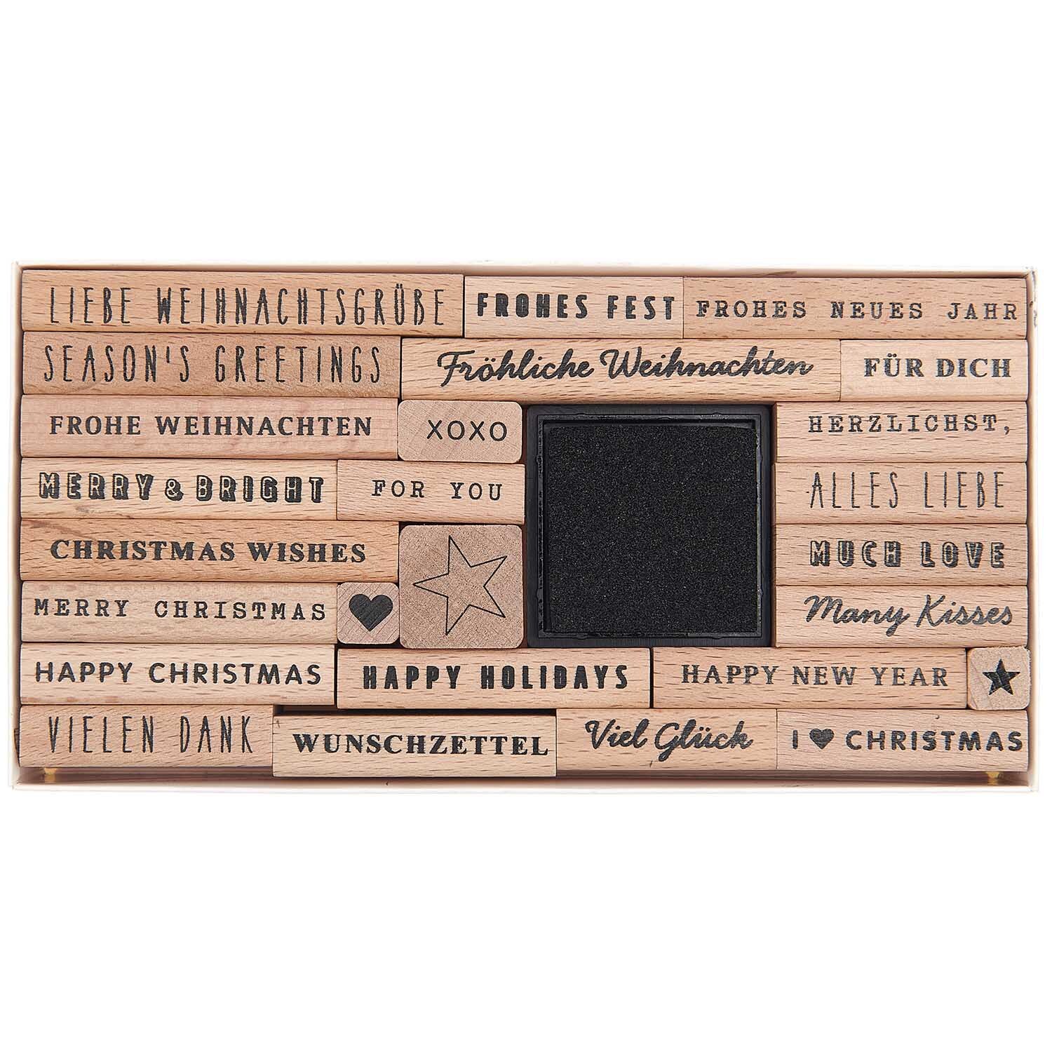 Paper Poetry XL Stempelset Merry Christmas mixed type von Rico Design