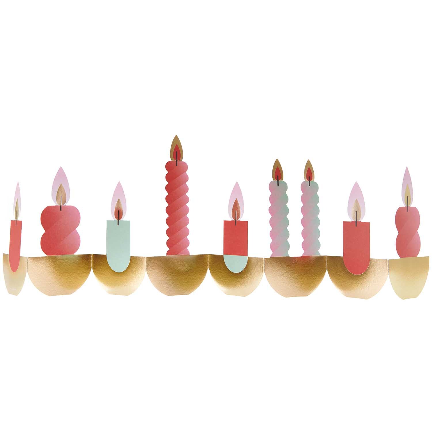 Rico Design Paper Poetry Zickzack-Karte Kerzen rot 65x16cm von Rico Design