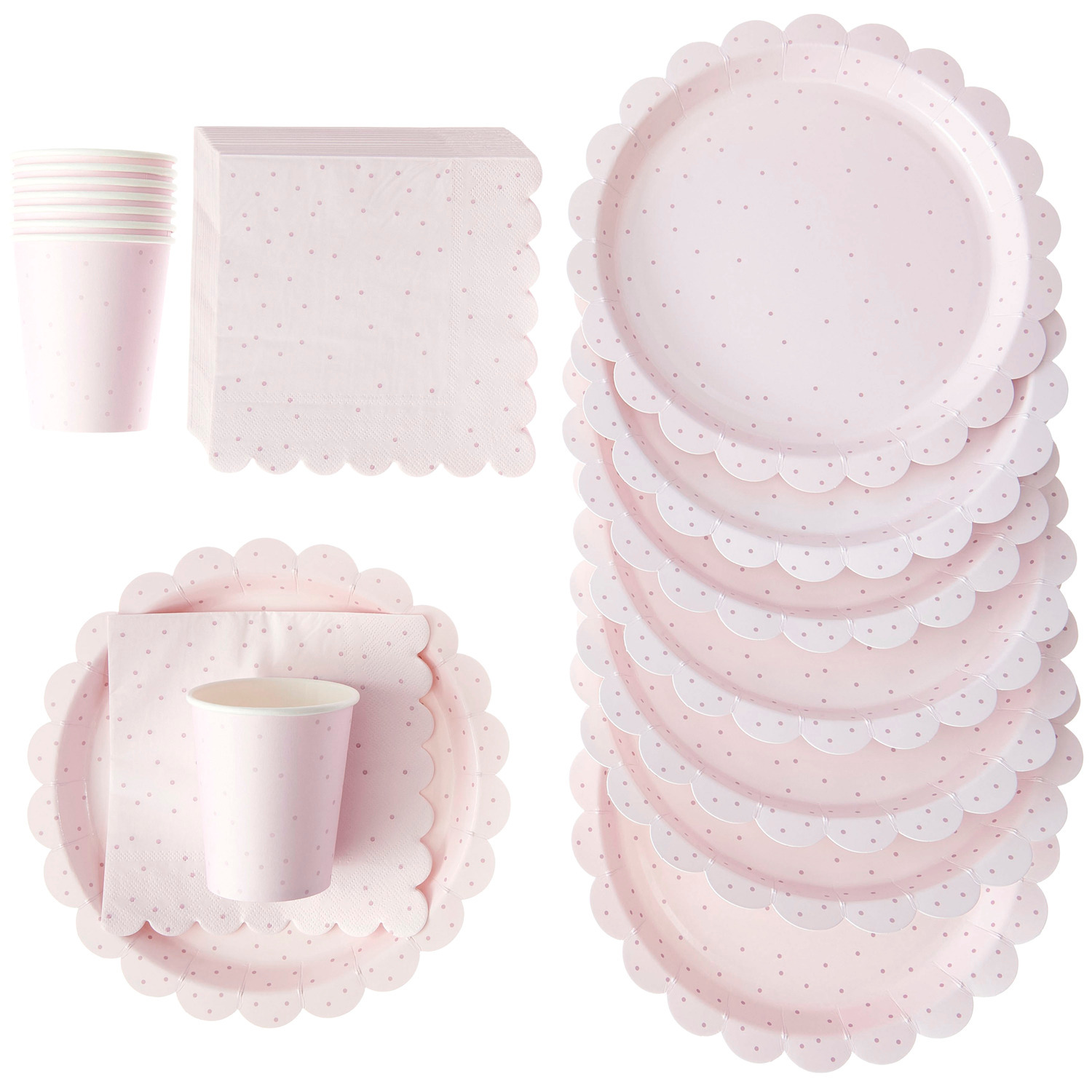 Rico Design Party-Set Punkte Hellrosa von Rico Design