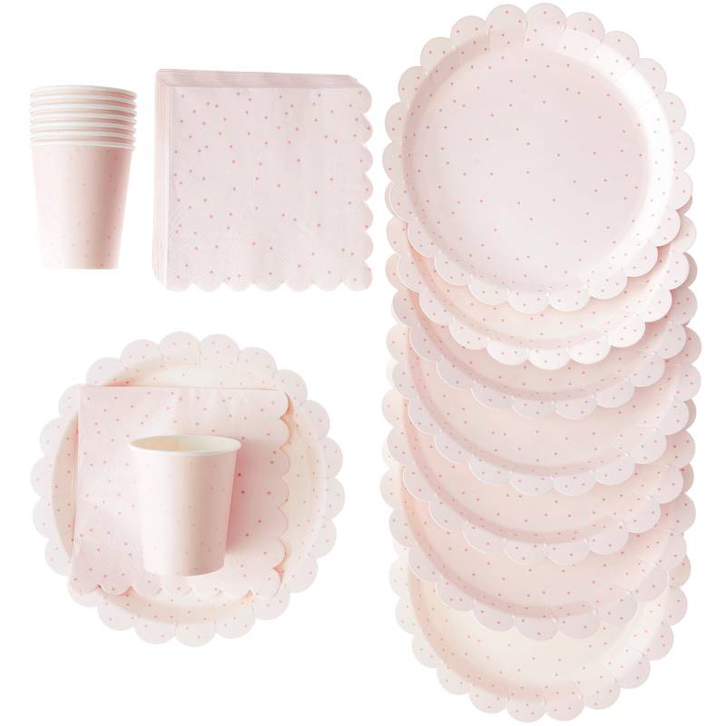 Rico Design Party-Set Punkte Puder/Pink von Rico Design