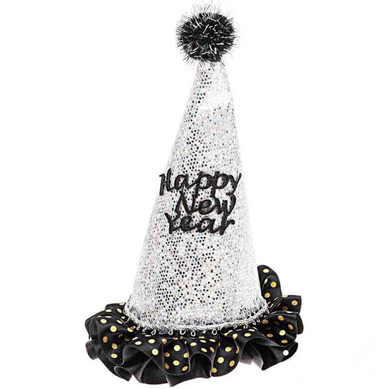 Partyhut Happy New Year irisierend 11x11x19cm Partyhut Happy New Year irisierend 11x11x19cm von Rico Design