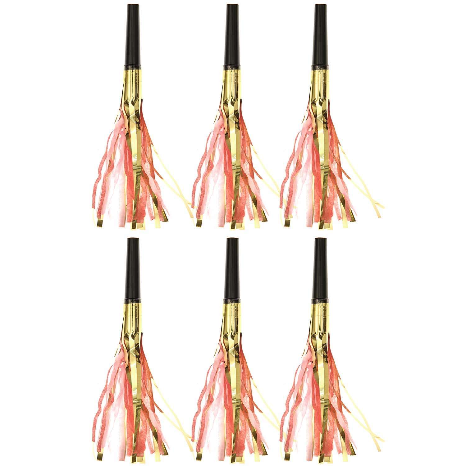 Partytröten Flitter rosa-gold 6 Stück von Rico Design