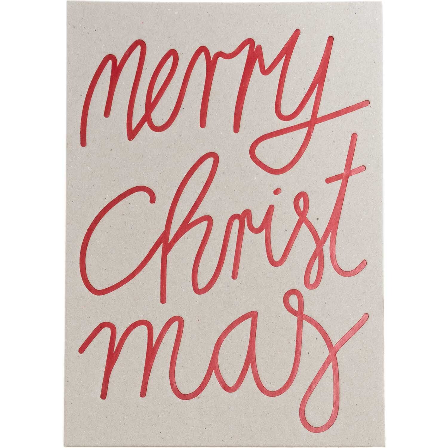 Postkarte Merry Christmas Graukarton rot B6 Postkarte Merry Christmas Graukarton rot B6 von Rico Design