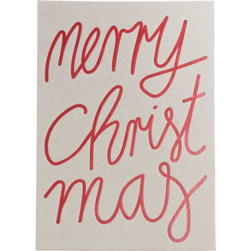 Postkarte Merry Christmas Graukarton rot B6 Postkarte Merry Christmas Graukarton rot B6 von Rico Design
