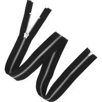 Reißverschluss Metall Silber 5 mm schwarz von Rico Design