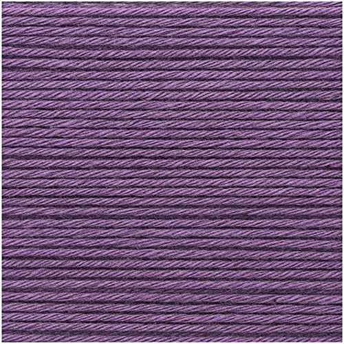 Rico Baby Cotton Soft dk Fb. 055 lila, weiche Babywolle, Baumwollmischgarn zum Stricken & Häkeln von Rico Design