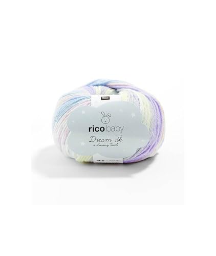 Rico Baby Dream dk Fb. 009, weiche Babywolle mit Farbverlauf zum Stricken & Häkeln von Material