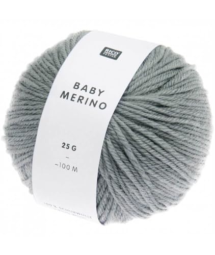 Rico Design - Wollknäuel - Grau - Baby Merino Wolle - 100 m Rico Design - Wollknäuel - Grau - Baby Merino Wolle - 100 m von Rico Design
