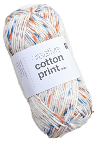 Rico Creative Cotton Print Aran Farbe 22 - Terracotta/Azur Speckled, Baumwollgarn zum Stricken & Häkeln, Häkelwolle, Sommerwolle Baumwolle Rico Creative Cotton Print Aran Farbe 22 - Terracotta/Azur Speckled, Baumwollgarn zum Stricken & Häkeln, Häkelwolle, Sommerwolle Baumwolle von Rico Design