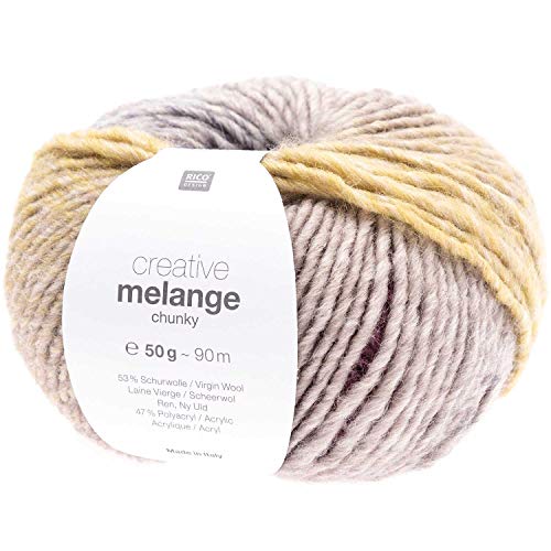 Rico Creative Melange Chunky Wolle Nadelstärke 6-7 mm mit Farbverlauf (Farbe 65) von Rico Design