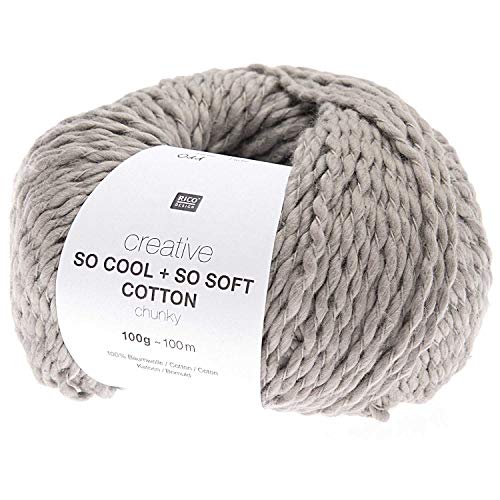 Rico Creative So Cool + So Soft Cotton Chunky 011 grau, dickes Baumwollgarn zum Stricken oder Häkeln Rico Creative So Cool + So Soft Cotton Chunky 011 grau, dickes Baumwollgarn zum Stricken oder Häkeln von Rico Design