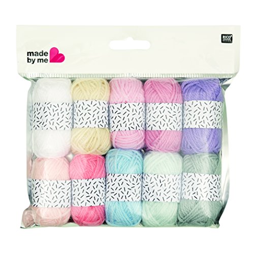 Rico Design 10 Mini-Knäuel Pastellwolle, 10 x 10 g Rico Design 10 Mini-Knäuel Pastellwolle, 10 x 10 g von Rico Design