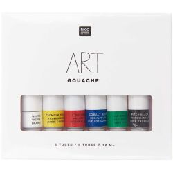 ART Gouache Set Basic 6x 12ml von Rico Design