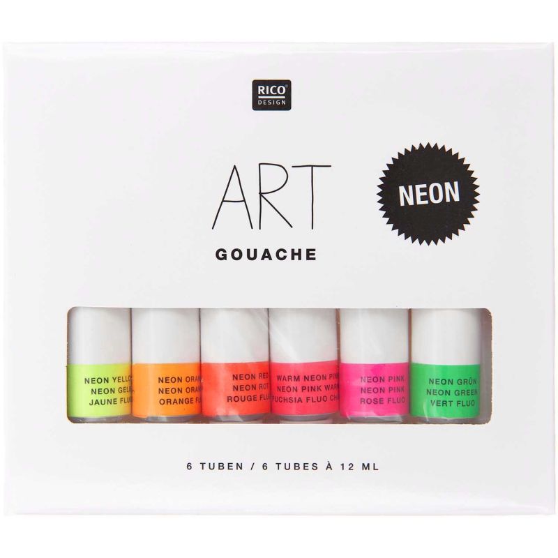 ART Gouache Set Neon 6x 12ml von Rico Design