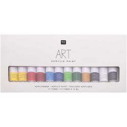 ART Künstler Acrylfarben-Set Basic 12x12ml von Rico Design