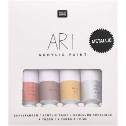 ART Künstler Acrylfarben-Set Celebration Metallic-Farben 4x12ml von Rico Design
