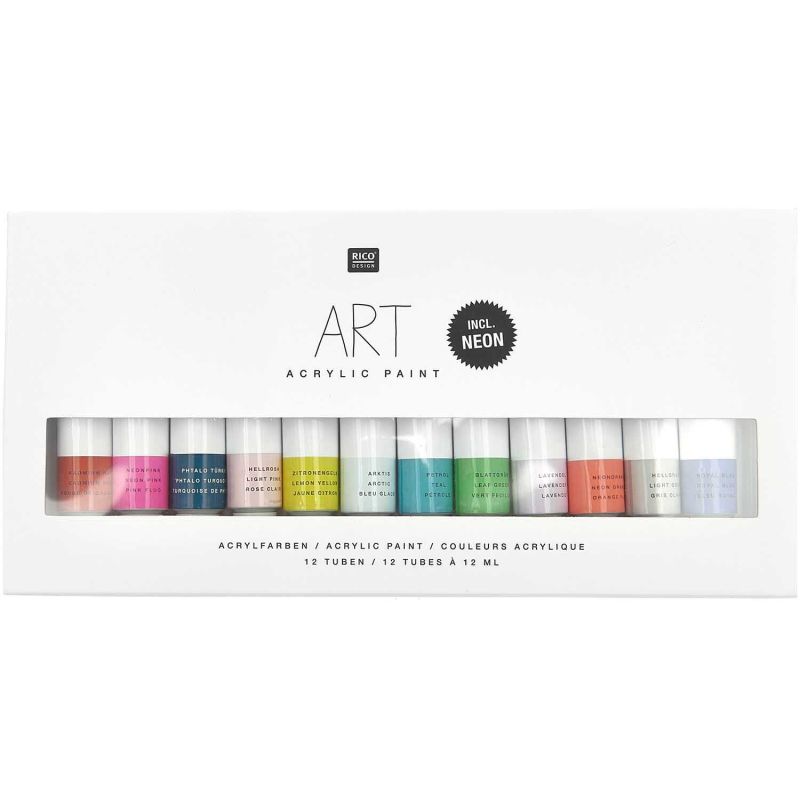 ART Künstler Acrylfarben-Set Fashion 12x12ml von Rico Design