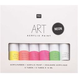 ART Künstler Acrylfarben-Set Neon 6x12ml von Rico Design