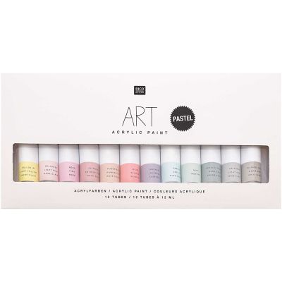 ART Künstler Acrylfarben-Set Pastell 12x12ml von Rico Design