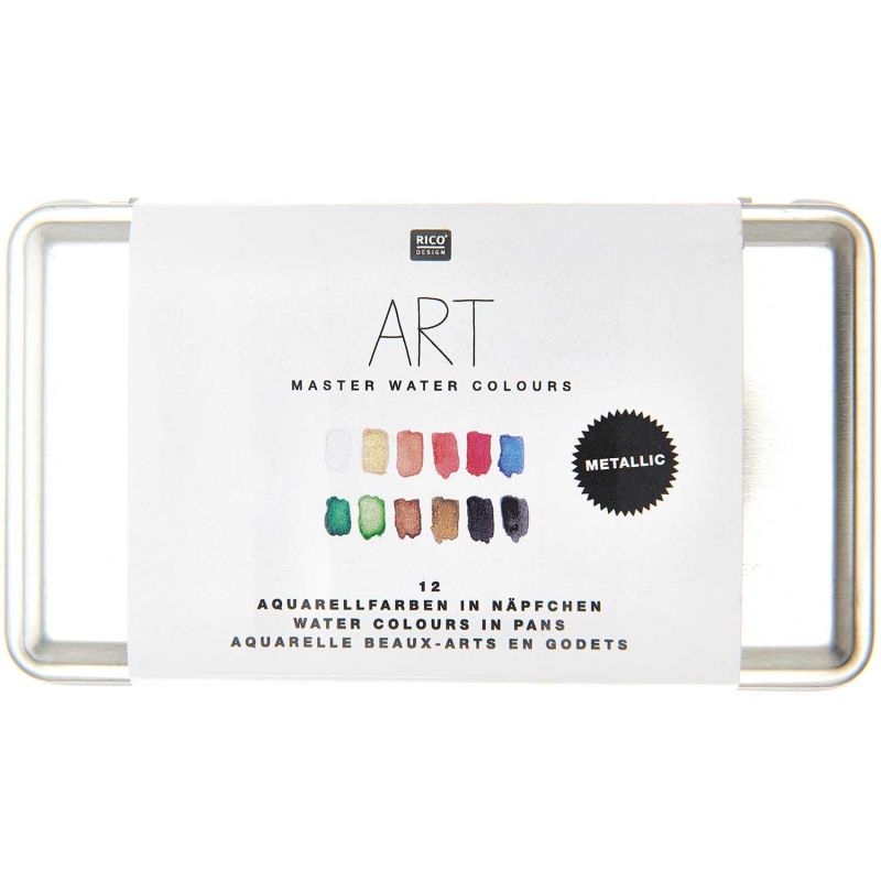 ART Master Metallic Aquarellfarben 12 Farben von Rico Design